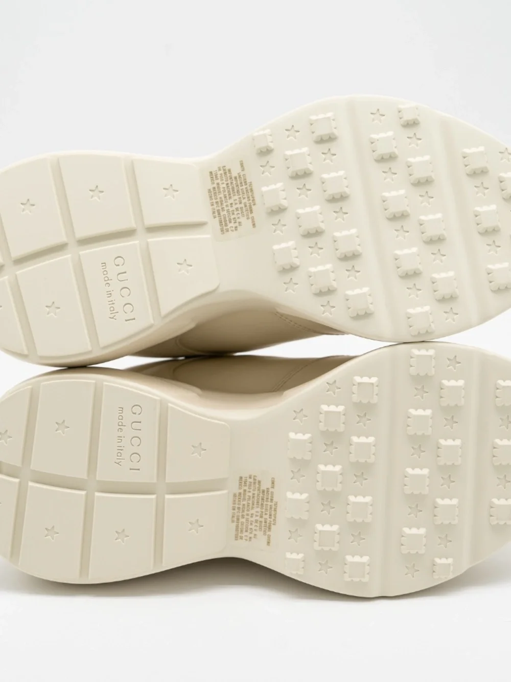 size 40.5G 10.5 US Gucci Rhyton Ivory GG cut Out Pink Leather Sneakers - Picture 6 of 12